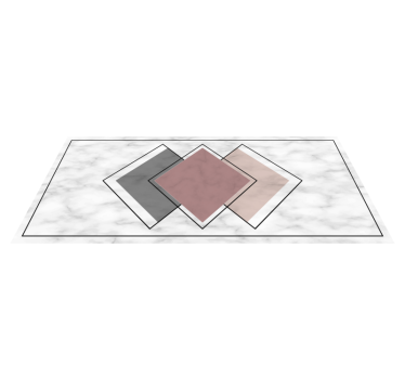 Marble rug with geometric patterns - TenStickers