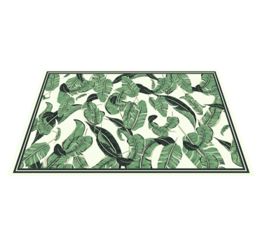 giant palm leaves flower rug - TenStickers