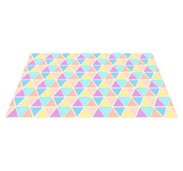 pastel triangles colorful tile mat - TenStickers