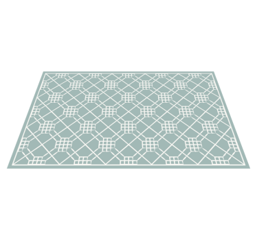 irregular geometry tile vinyl rug - TenStickers