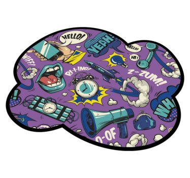 Comic Sound Effects game rug - TenStickers