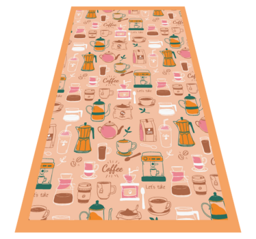 Cafeteria Collage kitchen mat - TenStickers