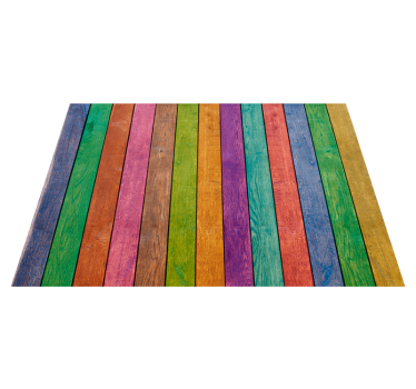 Wooden multicolor pattern wood effect vinyl flooring - TenStickers