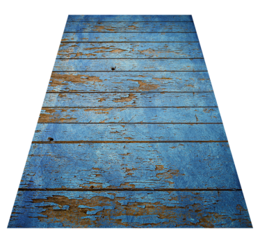 Blue wooden pattern wood effect vinyl flooring - TenStickers