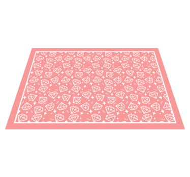 Geometric Diamonds Pink Hues geometric carpets - TenStickers
