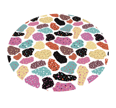 Colourful rock print teenage rugs for bedrooms - TenStickers