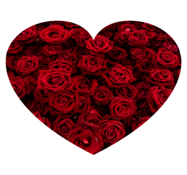 Heart filled with Roses  flower vinyl rug - TenStickers