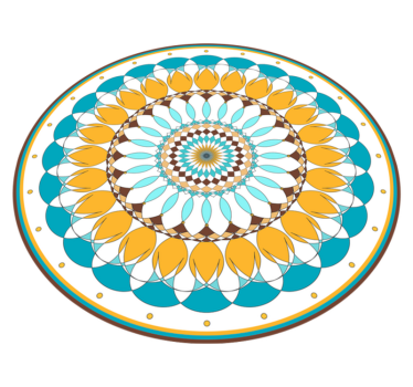 Round mandala vinyl mat - TenStickers