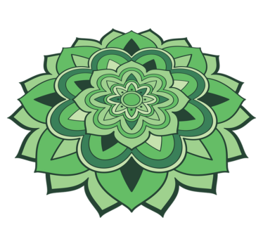 Green mandala mandala mat - TenStickers