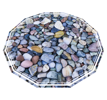 Pebble Illusion stone effect rug - TenStickers