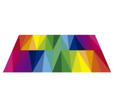 Rainbow triangles geometric vinyl carpets - TenStickers