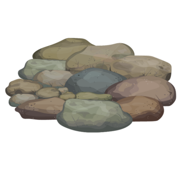 Pebble Illustration stone effect rug - TenStickers