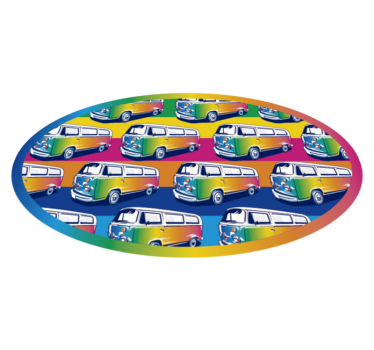 Retro Vehicle Parade kids rug - TenStickers