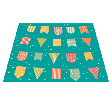 Festive Bunting kids carpet - TenStickers