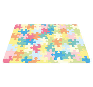Colourful Puzzle Pieces kids vinyl carpet - TenStickers