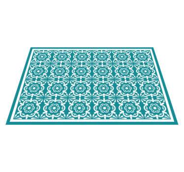 Blue Flowers tile mat - TenStickers