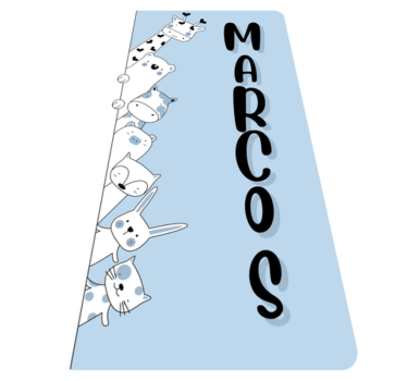 Personalized Critters custom floor mat - TenStickers