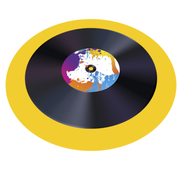 Abstract Splash Record texture rug - TenStickers