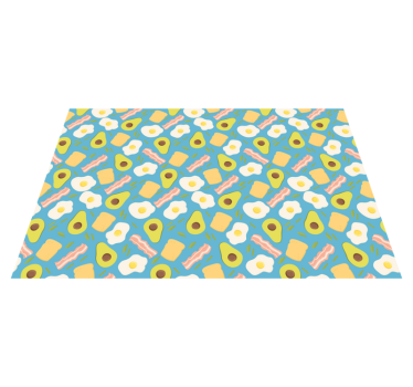 Vinyl rug kitchen avocado and egg contemporary rugs - TenStickers