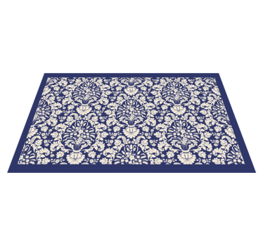 elegant ornaments dark blue contemporary rugs - TenStickers