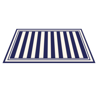 marine blue stripes rug - TenStickers
