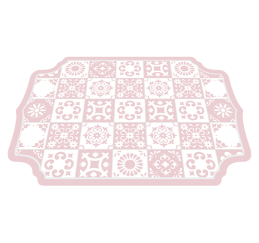 tile motif with flowers tile mat - TenStickers