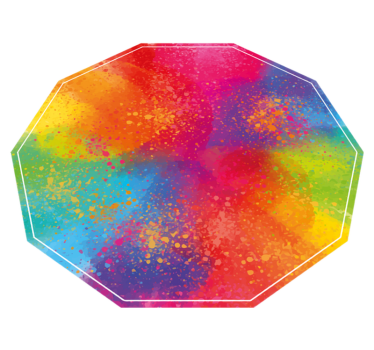 Colorful Splattered Hexagon marble rug - TenStickers