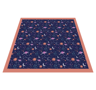 Washed blue childrens stars star carpet - TenStickers