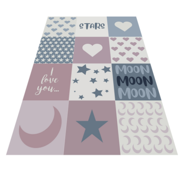Kids rug love you to the moon - TenStickers