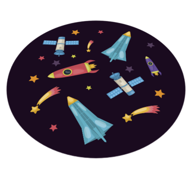 Spacecraft Exploration kids carpet - TenStickers