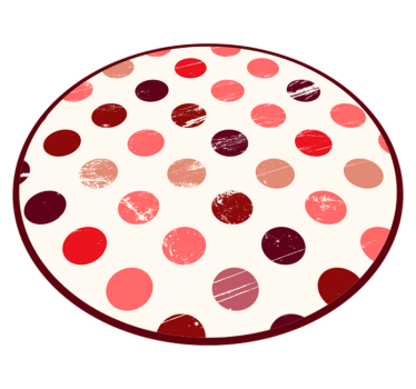 Circular Polka Dots texture rug - TenStickers