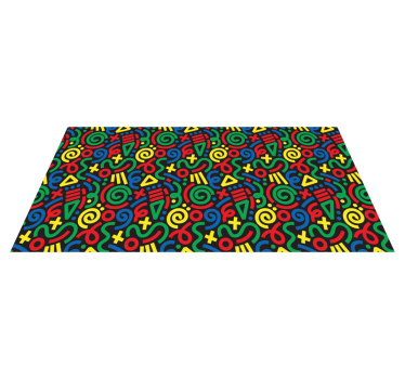 Vibrant Puzzle Pattern game rug - TenStickers