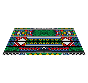 Primary colour tribal  ethnic style rugs - TenStickers
