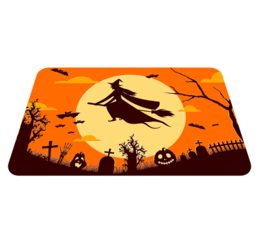 Flying Witch halloween mats - TenStickers