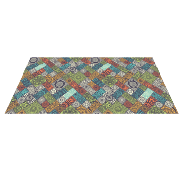 ethnic mandala pattern tiles kitchen flooring - TenStickers