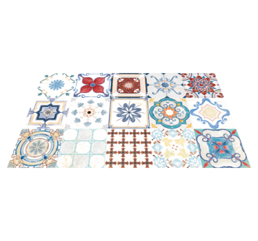 Retro mosaic kitchen tile tile mat - TenStickers