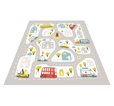 City road map road mat - TenStickers