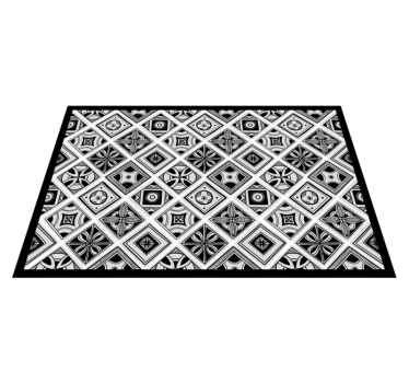 Black tile square mat - TenStickers