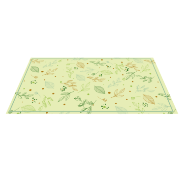 Feuilles desig carpet flower rug - TenStickers