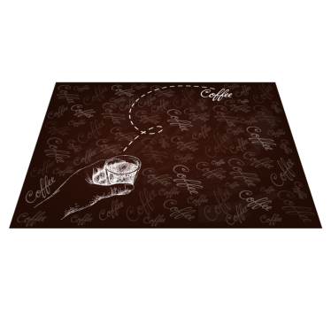 Shot of coffee kitchen flooring - TenStickers