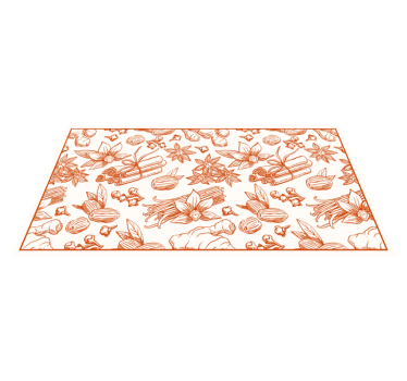 Brown spices kitchen flooring rug - TenStickers