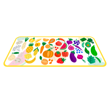 Healthy diet  kitchen vinyl carpet - TenStickers