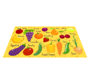 Colorful Fruit Vegetables kitchen mat - TenStickers