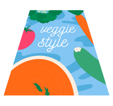 Veggie Style kitchen flooring - TenStickers