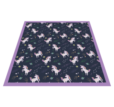 Unicorn Fantasy Playtime kids carpet - TenStickers