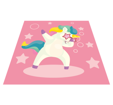 Dancing Unicorn Magic kids carpet - TenStickers