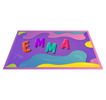 Personalized Name custom floor mat - TenStickers