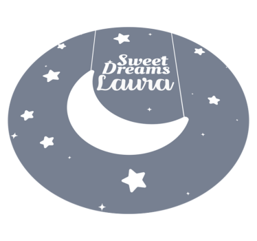 Personalized Moon Design custom floor mat - TenStickers