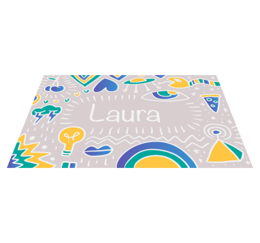 Personalized Playful Mat custom floor mat - TenStickers