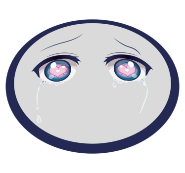 Crying anime eyes teenage vinyl rugs - TenStickers